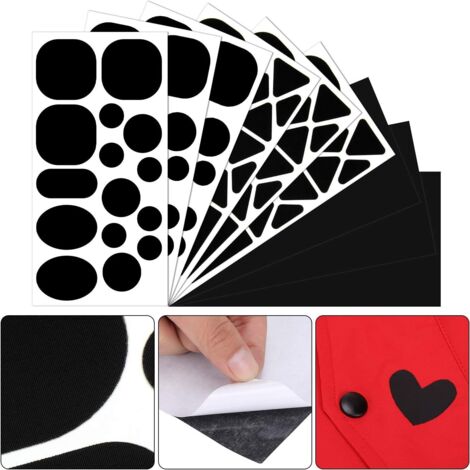 Lot 34 Patchs Autocollants Réparation Vêtements – 20x10 Cm, 34 Couleurs, Polyester Lavable Pour Doudoune, Pantalon, Tente