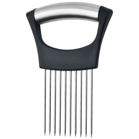 Fourchette à oignons, noire, 14,2 x 9,5 cm, 1 pièce Ustensile de cuisine, attendrisseur à viande, fixateur, coupe-légumes et fruits (1/5)