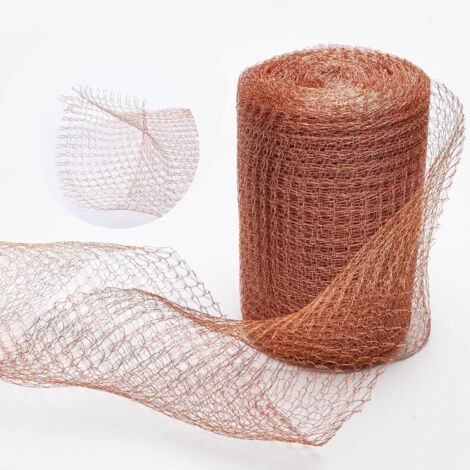 Grillage en cuivre, marron, 127 mm × 0,12 mm × 10 m, 1 rouleau Filet de protection contre les escargots et les rongeurs pour jardin (1/5)