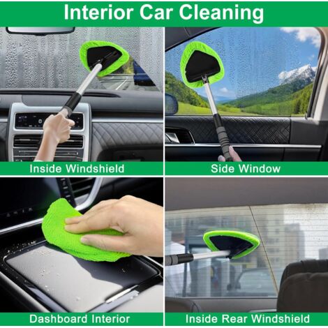 Tampons De Nettoyage Intérieur Voiture Kotmfaa En Microfibre - Éponge Double Face + Chiffon Sec Pour Cuir, Plastique Et Vinyle