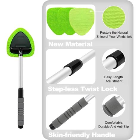 Witriolik 7 Perche Telescopique Toiture avec Brosse Telescopique de Nettoyage, Kit Nettoyage