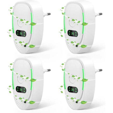 Purificateur d'air à ions négatifs blanc avec 4 fonctions intelligentes d'élimination du formaldéhyde, purificateur d'air pratique. (1/5)