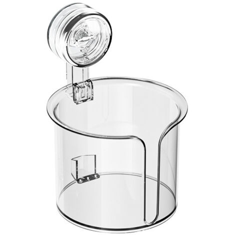 Porte-papier toilette à ventouse, transparent, 13,513,518,4 cm, 1 pièce, porte-papier toilette mural, porte-papier toilette sans perçage. (1/5)