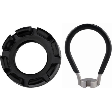 Jeu de clés de réglage de rayons de vélo noires (2 outils d'alignement de jantes de vélo) (1/5)