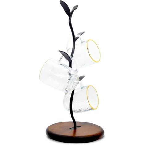 Porte-tasses marron, 181842cm, porte-tasses en fer forgé peint, porte-tasses à café en bois de style américain pour restaurant. (1/5)