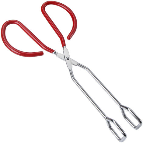 Pince alimentaire rouge de 27 cm (pince à pain, pince à steak, pince à grillades, pince à barbecue, outil de cuisine) (1/5)