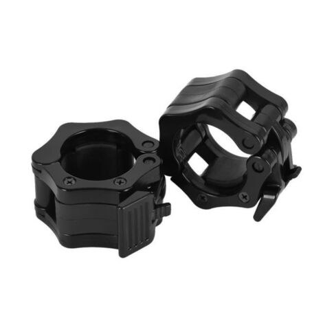Pinces d'haltères Colliers de barre olympiques 2 pouces à dégagement rapide Barbell Lock Clamp Locking Standard Bar Weight Plates Clips de collier pour l'entraînement(Noir) (1/5)