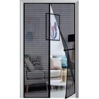 1 pièce de porte et fenêtre moustiquaire magnétique noire 80200cm adaptée aux couloirs, portes, facile à installer et à sceller