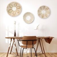 LOMOHOO Lot de 11 paniers muraux bohèmes en osier tissé - Décoration murale bohème faite à la LOMOHOO Lot de 11 paniers muraux bohèmes en osier tissé - Décoration murale bohème faite à la
