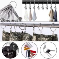 MroMax Lot De 40 Crochets à Rideaux Pour Rideaux, Photos, Décoration D' Intérieur, Loisirs Créatifs, Présentoir Argenté