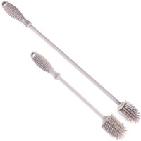Brosse Pour Bouteille Longue 33 Cm - Nettoyage En Profondeur Bouteilles Et Gourdes - Manche En Bois - Éponge Douce Anti-rayures - Compatible Verre Et Plastique