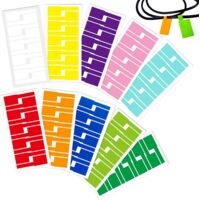 (10 couleurs) étiquettes pour câbles, étiquettes autocollantes pour câbles, étiquettes pour câbles A4, étiquettes avec code couleur, type P, résistantes à la déchirure, imprimables