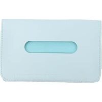 Boîte à mouchoirs pare-soleil de voiture, boîte à mouchoirs, porte-mouchoirs rectangulaire, boîtes de mouchoirs en cuir PU multifonctions pour voiture domestique (bleu)