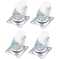 4pcs Roulettes Pivotantes Universelles, Roues Pivotantes 25 mm, Roulette Lourde Roues Silencieuses pour Chaises, Petits chariots, Valises