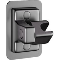 Support de pommeau de douche adhésif puissant, support de pommeau de douche réglable, clips de pommeau de douche sans perçage (carré, gris)