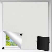 Rideaux occultants pour chambre à coucher, stores occultants temporaires pour fenêtres, stores occultants portables avec boucle et crochet, pour chambre de bébé, voyage, camping-car, blanc, 145 cm l x