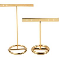 2 Pièces Présentoir De Boucle D'oreille En Forme De t Petit Porte-boucles D'oreilles Présentoir à Bijoux Golden