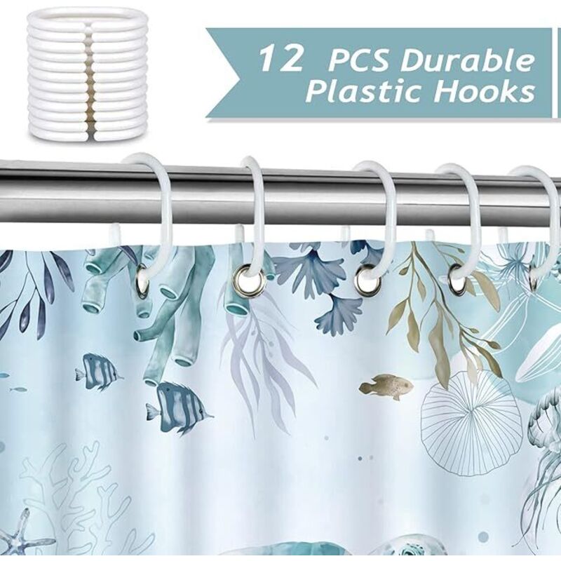 Décoration Salle De Bain Originale Rideau De Douche Animaux Océan Dessin Animé Pour Enfants Rideau De Bain Tissu Polyester Rideaux Salle De Bain 180 X 180 Cm Avec 12 Crochets 98216544 Décoration