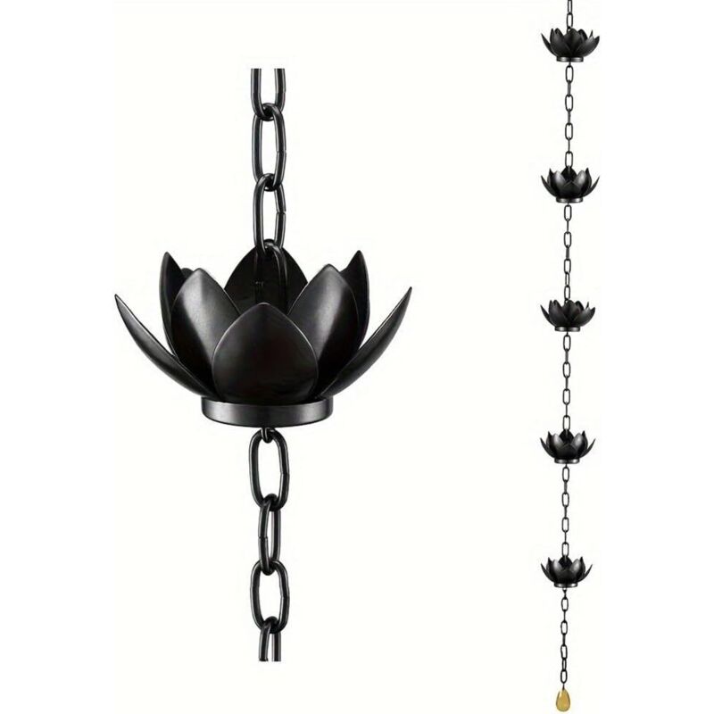 Chaîne De Pluie Extérieure 240cm Avec Oiseaux Et Pots - Décoration Jardin Et Remplacement Gouttière