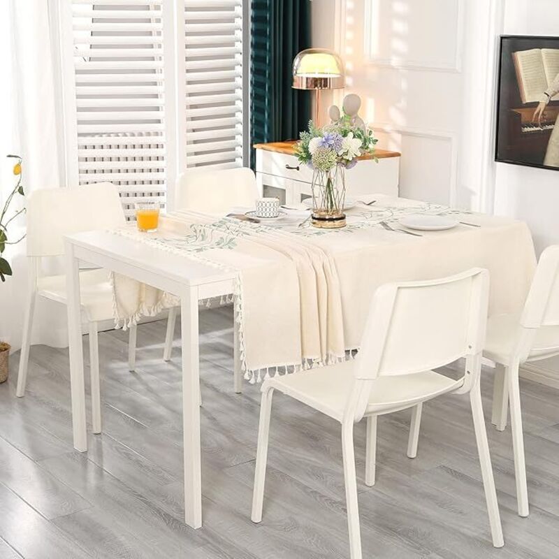 A L'unité : Nappes Rectangulaires Normandes Carreaux Orange Sur Fond Blanc - Linge De Maison