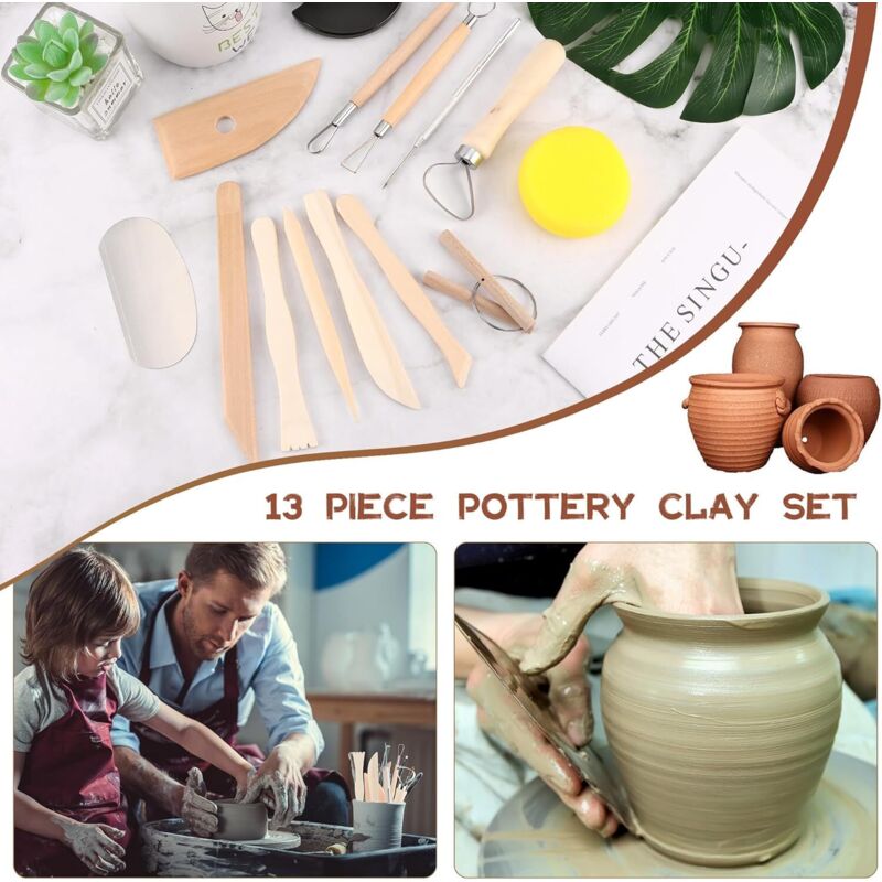 Lot De 10 Outils De Poterie En Acier Inoxydable - Côtes, Grattoirs, ébauchoirs