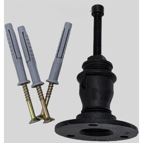 Lntyq Support Main Courante Rampe Escalier - Support de main courante d'escalier noir Support de main courante en fer épais de style industriel pour fixation murale de main courante d'escalier,6663mm