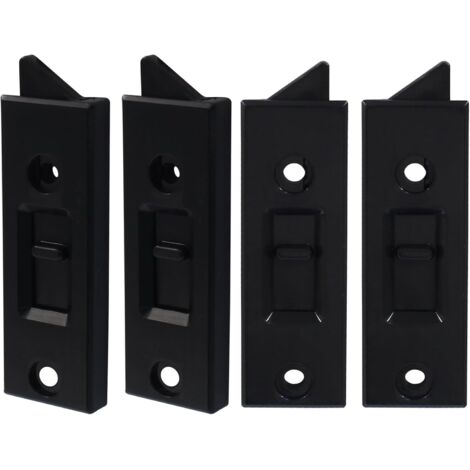 Lntyq Verrou Porte 4 Pièces Rechange pour Loquet Inclinable et Serrures Porte Coulissante pour Pièces Intérieures, Fenêtres, Portes De Salle De Bain, Garages, Etc (1/4)