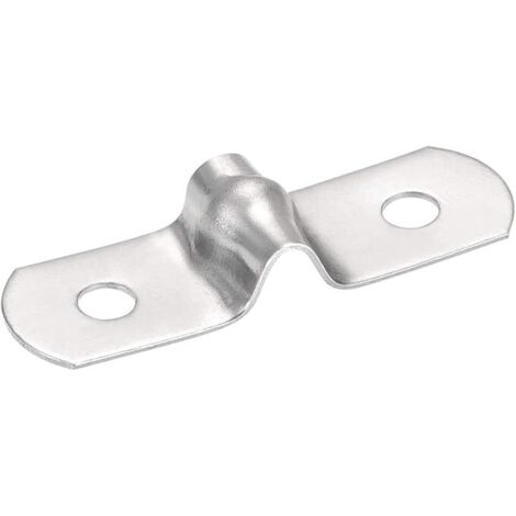 Lntyq Lot de 45 colliers de serrage pour tuyau de 5 mm, fixation de tube, collier rigide à 2 trous, fixation de treillis métallique rigide en acier inoxydable 201, fixation de clôture (argent) (1/5)