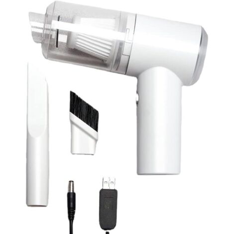 Lntyq Mini aspirateur de voiture rechargeable sans fil 120W 6000PA aspirateur à main avec lumière LED pour voiture clavier d'animal de compagnie bureau d'ordinateur (1/4)