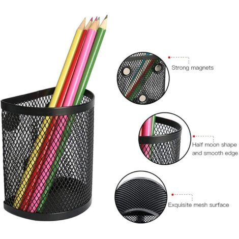 YUENX Lot 2 Boîtes Rangement Magnétiques Porte Stylo - Support Crayons Pour Tableau Blanc Réfrigérateur