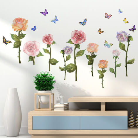 Autocollants Muraux Papillon Tournesol éclatants, Stickers Muraux Vintage Floraux Amovibles A Decoller Et Coller Papier Peint Mural 99295769 Autocollants Muraux Papillon Tournesol éclatants, Stickers Muraux Vintage Floraux Amovibles A Decoller Et Coller Papier Peint Mural 99295769