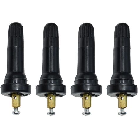 Lntyq Lot de 4 tiges de valve de capteur de pression des pneus TPMS, système de surveillance de la pression des pneus de valve TPMS, capteur de système de surveillance de la pression des pneus (coupe