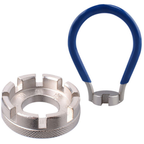 Set De 2 Clés à Rayons Universelles KUMSODE – Calibres 10 à 15, Pour Vélo Et Véhicule électrique, Argent Et Bleu