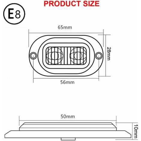 Krtopo 10x Feux De Marquage LED Jaunes 12/24V - Lampes Gabarit Remorque Camion IP65
