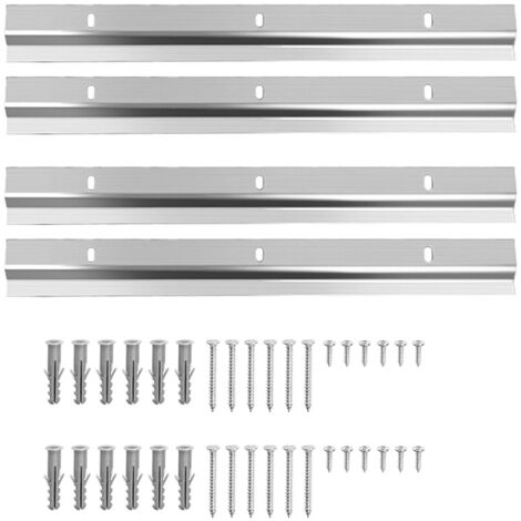 Lntyq 4 Pièces Clip de Fixation Murale en Z Support Mural Fixation Miroir 30cm Fixation Tableau avec Vis Fixation Miroir Lourd Emboîtement Accroche Miroir pour Suspendre des Cadres Résistants