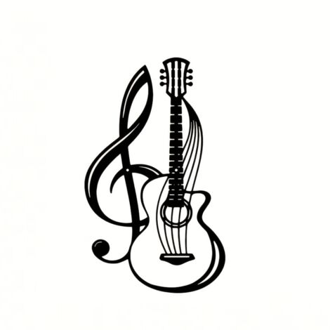 Lntyq Décoration Murale Métal Notation Musicale Noire Découpée au Laser Suspendre,Décoration Murale,Sculpture Minimaliste,Cadeau pour Amateurs Musique,Terrasse,Jardin,Chambre Coucher 30x18cm (1/4)