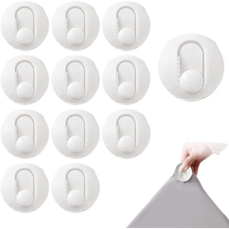 Lntyq 12 Pièces Attaches de Couette, Clips de Housse Couette, Clip de Couette, Clip Housse de Couette, Pince à Pince pour Drap Couette, pour Draps, Rideaux, Chaussettes, Serviettes, 2 étui de Rangemen