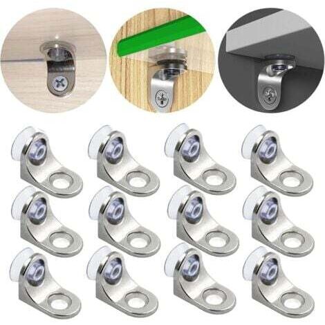 Lntyq – Taquets de support d'étagère 12 pièces – Alliage de zinc – Ventouses amovibles pour cloisons lourdes – Facile à installer