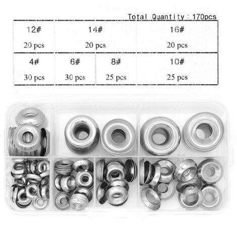 Lntyq 170 Pcs Rondelles à Tête Fraisée pour vis à tête bombée et à tête fraisée (1/5)