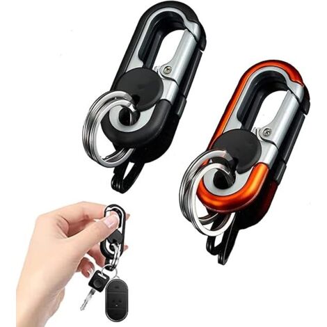 Porte-clés En Titane Fait Main - Motif Météorite - Avec Mousqueton - Style EDC - Neuf Sans étiquettes