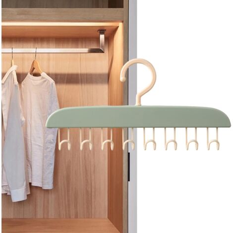 Cintre de ceinture en bois pour placard, support mural 2 en 1 en bois, 12 ceintures Cintre de ceinture en bois pour placard, support mural 2 en 1 en bois, 12 ceintures