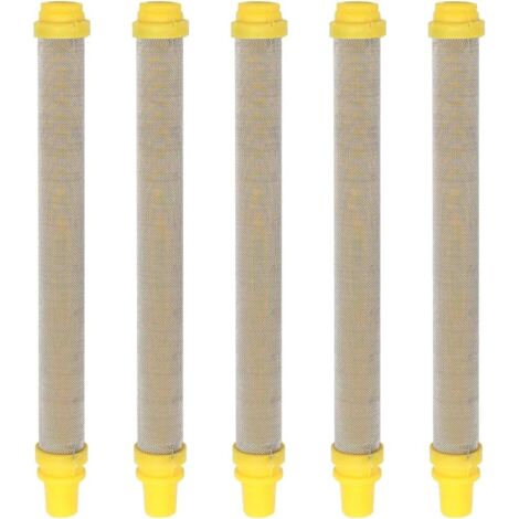 Lntyq 5 Pieces 100 Mesh Filter de Pistolet de Pulvérisation sans Air Miles en Acier Inoxydable Airless Pistole Filtre pour Wagner Airless Paint Spray Gun,100mm (Jaune) (1/5)