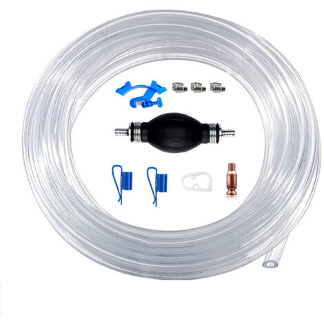 Lntyq Manuelle Kraftstoff-Transferpumpe, tragbare Handpumpe mit hohem Durchfluss, manuelle Siphonpumpe für Gas, Benzin, Diesel, Öl, Flüssigkeit, Fischtank, mit 3 m Siphonschlauch (1/5)