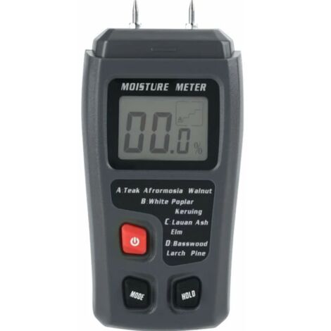 Lntyq Compteur d'humidité du bois LCD numérique Testeur d'humidité Détecteur de fuite d'eau humide en bois pour matériau de construction en bois Murs en bois Plancher en papier