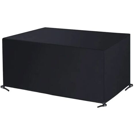 Lntyq Housse Salon de Jardin, Très Résistant 420D Oxford Tissu Imperméable Housse de Table de Jardin, Housse de Protection Anti-UV Résistant Au Froid Coupe-Vent(130x130x74CM) (1/4)