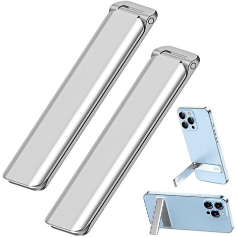 Lntyq Zinc Support Téléphone 2Pack,Ajustable Support Telephone Bureau Vertical et Horizontal Compatible pour téléphone Portable,Bureau, d'autres Smartphones iPad,Tablets et Plus-Argent (1/5)