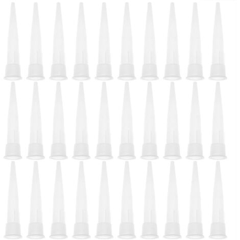 Lntyq 40 Pcs Cartouche Douilles, Embouts de Cartouche, Buse pour Silicone, Buse de Cartouche, Buse de Pistolet à Calfeutrer, Applicateur de Buses en Silicone pour Mastic Adhésif et Pistolet à Calfeutr (1/5)