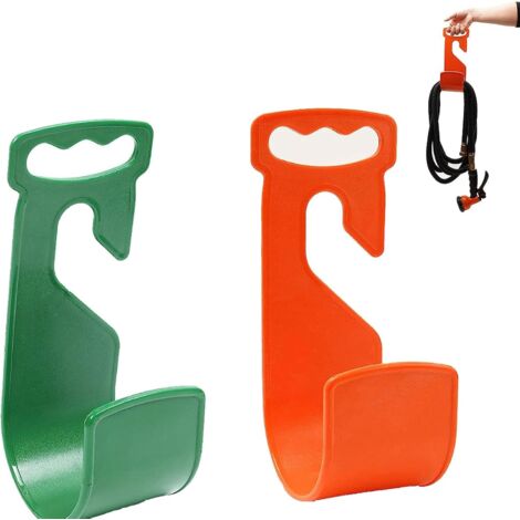 Lntyq Support mural pour tuyau d'arrosage en ABS respectueux de l'environnement - Lot de 2 supports pour tuyaux d'arrosage et de piscine - Robuste, durable et peu encombrant (1/5)