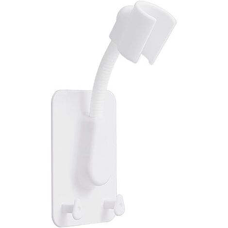 Lntyq Supports de Pommeau de Douche, sans Perçage, Réglables à 360 °, Accessoires de Salle de bain Support de Pommeau de Douche, Blanc