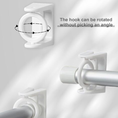 Wekuw 8 Pièces Support Tringle Rideaux Sans Percage Crochet